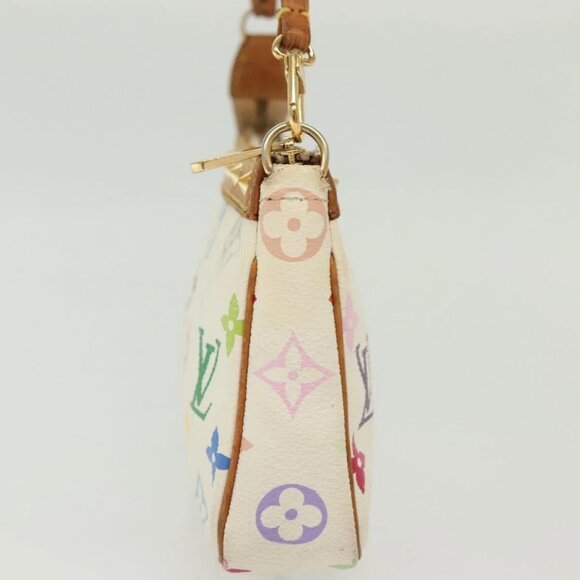 LOUIS VUITTON Monogram Multicolor Pochette Pouch White M92649 LV Auth 140354 - Picture 6 of 16